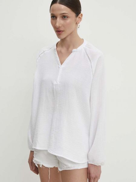 Bluzka bawełniana Answear Lab biała