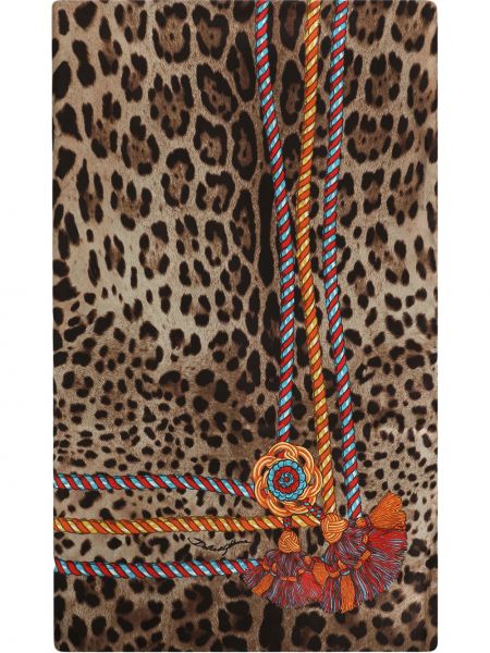 Bufanda con estampado leopardo Dolce & Gabbana