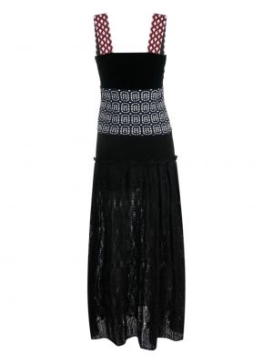 Nėriniuotas maksi suknelė Ports 1961 juoda