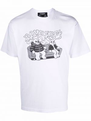 T-shirt mit print Domrebel weiß