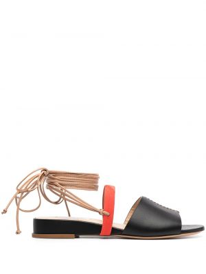 Sandalias con tacón de tacón bajo Gabriela Hearst negro