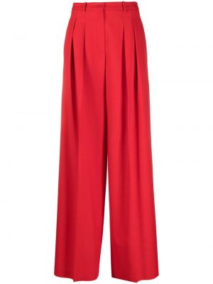 Plisované vlněné kalhoty Michael Kors Collection červené