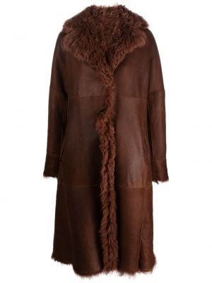 Obojstranný kabát Alberta Ferretti hnedá