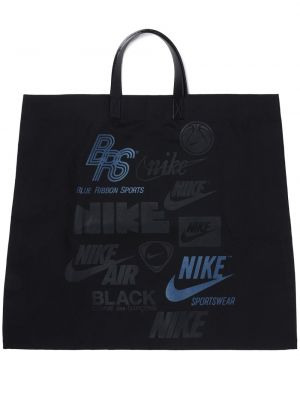 Shopper kabelka s potiskem Black Comme Des Garçons černá