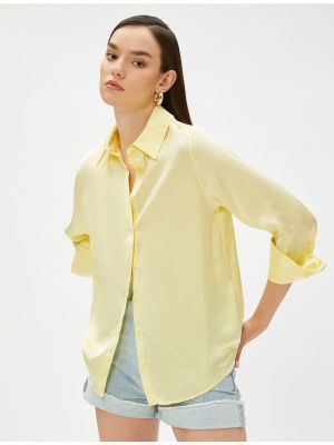 Μακρυμάνικο σατέν πουκάμισο με κουμπιά Koton