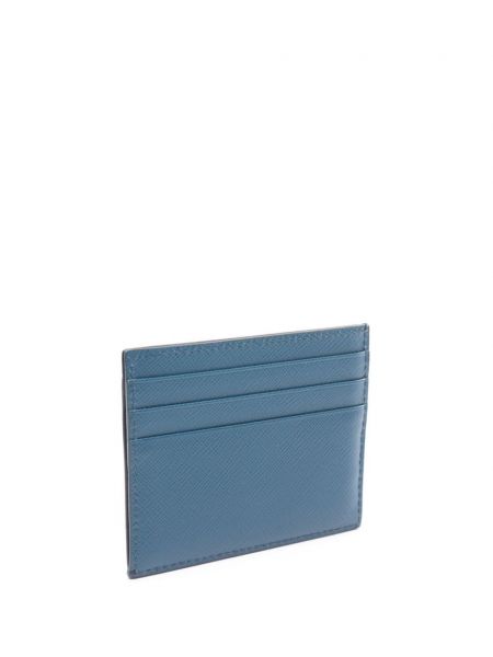 Portefeuille en cuir à imprimé Prada Pre-owned bleu