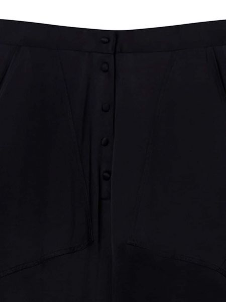 Saténové kalhoty Stella Mccartney černé