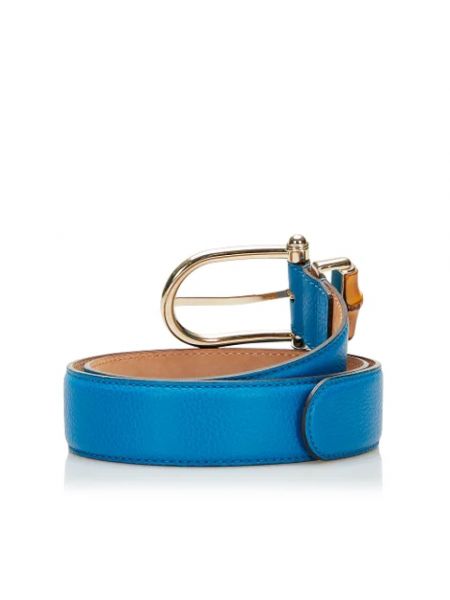 Cinturón de cuero Gucci Vintage azul