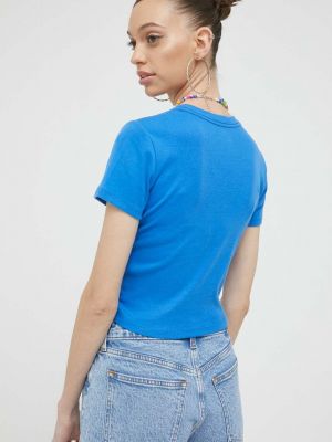 Bavlněné tričko Hollister Co. modré