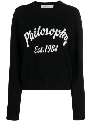 Džemper s okruglim izrezom Philosophy Di Lorenzo Serafini crna