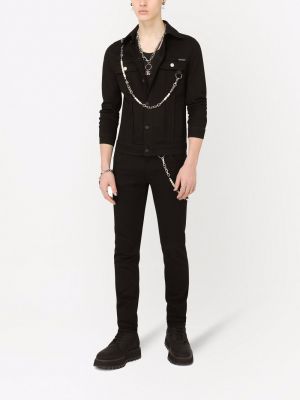 Kurtka jeansowa Dolce And Gabbana czarna