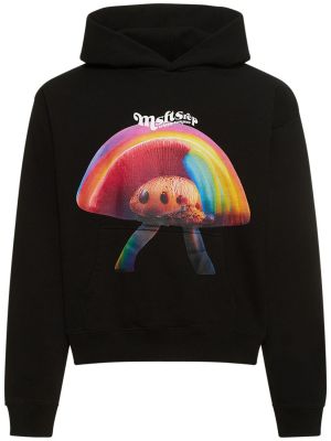 Pamučna hoodie s kapuljačom Msftsrep crna