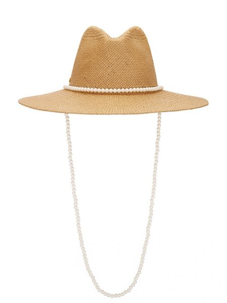 Sombrero con perlas Lele Sadoughi