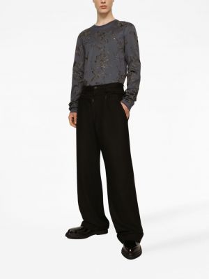 Kalhoty relaxed fit Dolce & Gabbana černé