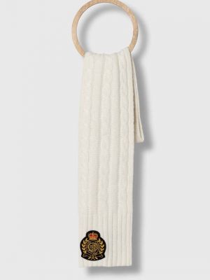 Вълнен шал с апликация Lauren Ralph Lauren бяло