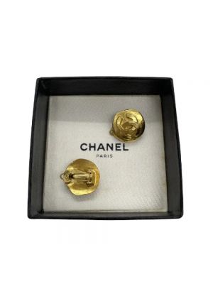 Kolczyki Chanel Vintage żółte