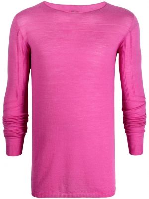 Плетен пуловер Rick Owens розово