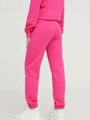 Bavlněné sportovní kalhoty Msgm růžové