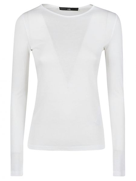 T-shirt a maniche lunghe di cotone Liviana Conti bianco