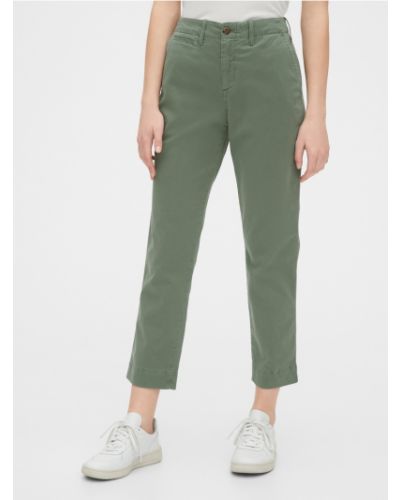 Rovné kalhoty Gap zelené