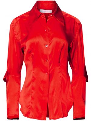 Hodvábna priliehavá košeľa Equipment červená