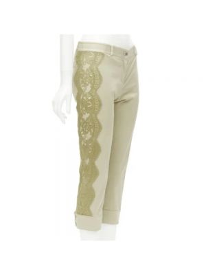 Spodnie bawełniane Dolce & Gabbana Pre-owned beżowe