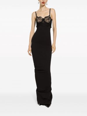 Robe de soirée sans manches en dentelle Dolce & Gabbana noir