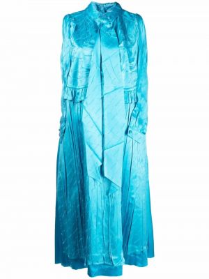 Koktejlové šaty bez rukávů Balenciaga modré