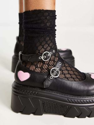 Туфли с сердечками Koi Footwear черные