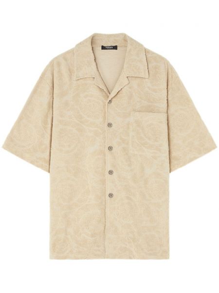 Medvilninė marškiniai Versace smėlinė