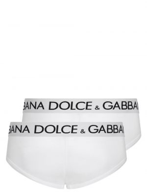 Boxershorts aus baumwoll mit print Dolce & Gabbana weiß