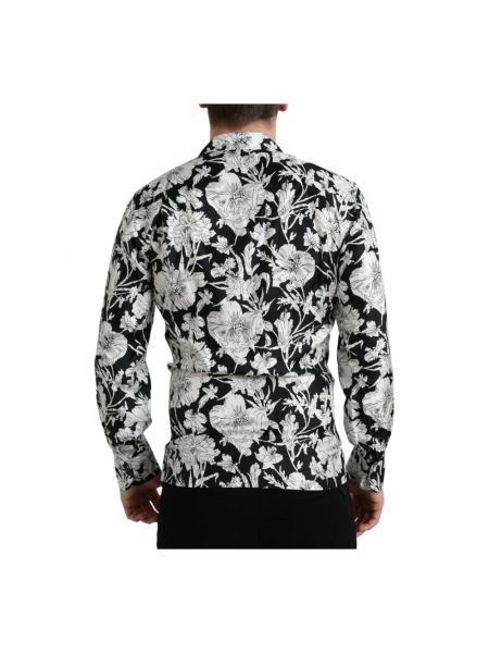Camisa con botones de seda de flores Dolce & Gabbana