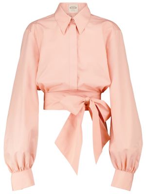 Μακρυμάνικο βαμβακερό πουκάμισο Tod's ροζ