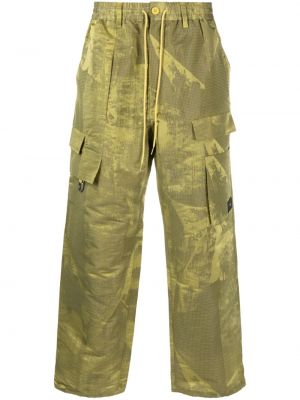 Pantaloni cargo in tessuto jacquard Y-3 verde