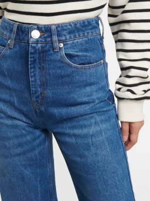 Bootcut džínsy s vysokým pásom Ami Paris modrá