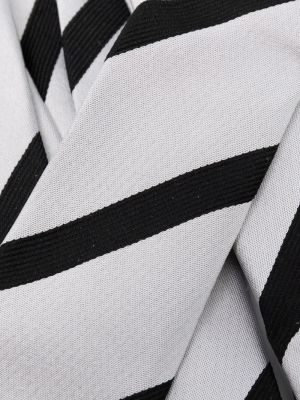 Corbata de seda a rayas Dolce & Gabbana blanco
