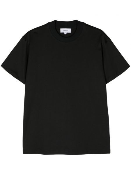 Βαμβακερή μπλούζα με στρογγυλή λαιμόκοψη Lardini μαύρο