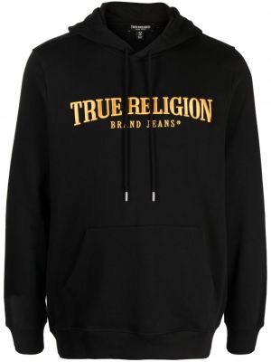 Medvilninis siuvinėtas džemperis su gobtuvu True Religion