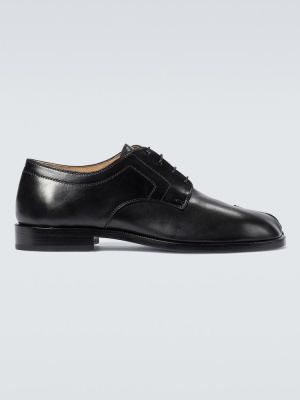 Кожени обувки в стил дерби Maison Margiela черно
