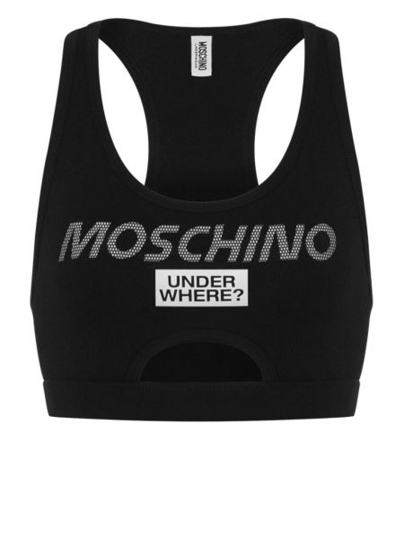 Baskılı sütyen Moschino siyah