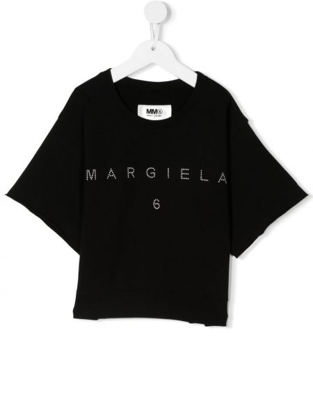 T-shirt för tjejer Mm6 Maison Margiela Kids svart