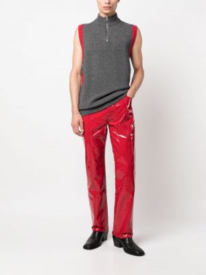 Rovné kalhoty Séfr červené