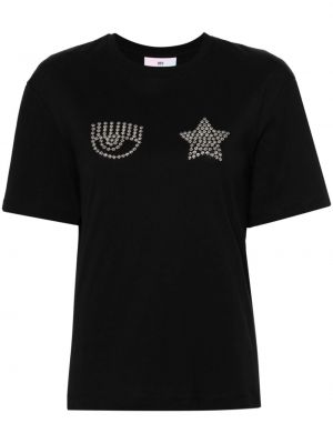 Bavlněné tričko Chiara Ferragni černé