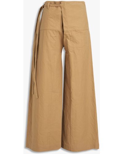Spodnie bawełniane Acne Studios, brązowy