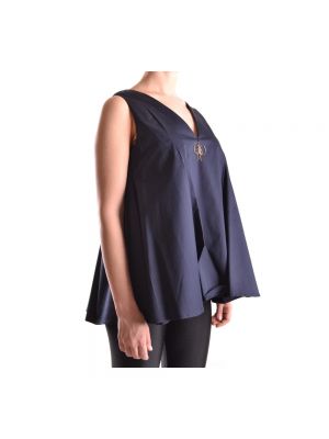 Suéter con escote v oversized Elisabetta Franchi azul