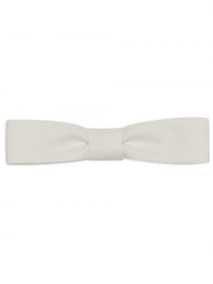 Cravată cu funde din bumbac Saint Laurent alb