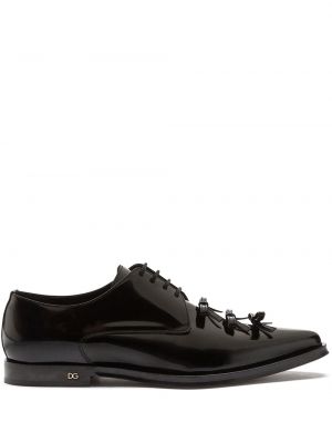 Zapatos derby con lazo Dolce & Gabbana negro