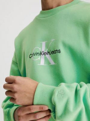 Melegítő felső Calvin Klein Jeans zöld