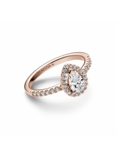 Розовое кольцо Pandora