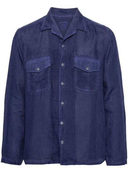 Ленена риза 120% Lino синьо
